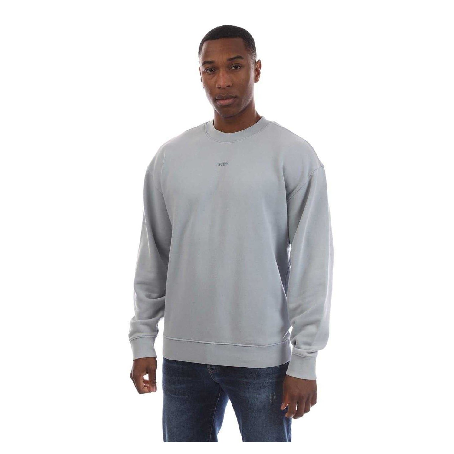 Blue - Front - Hugo Mens Drop Shoulder Long-Sleeved Sweatshirt