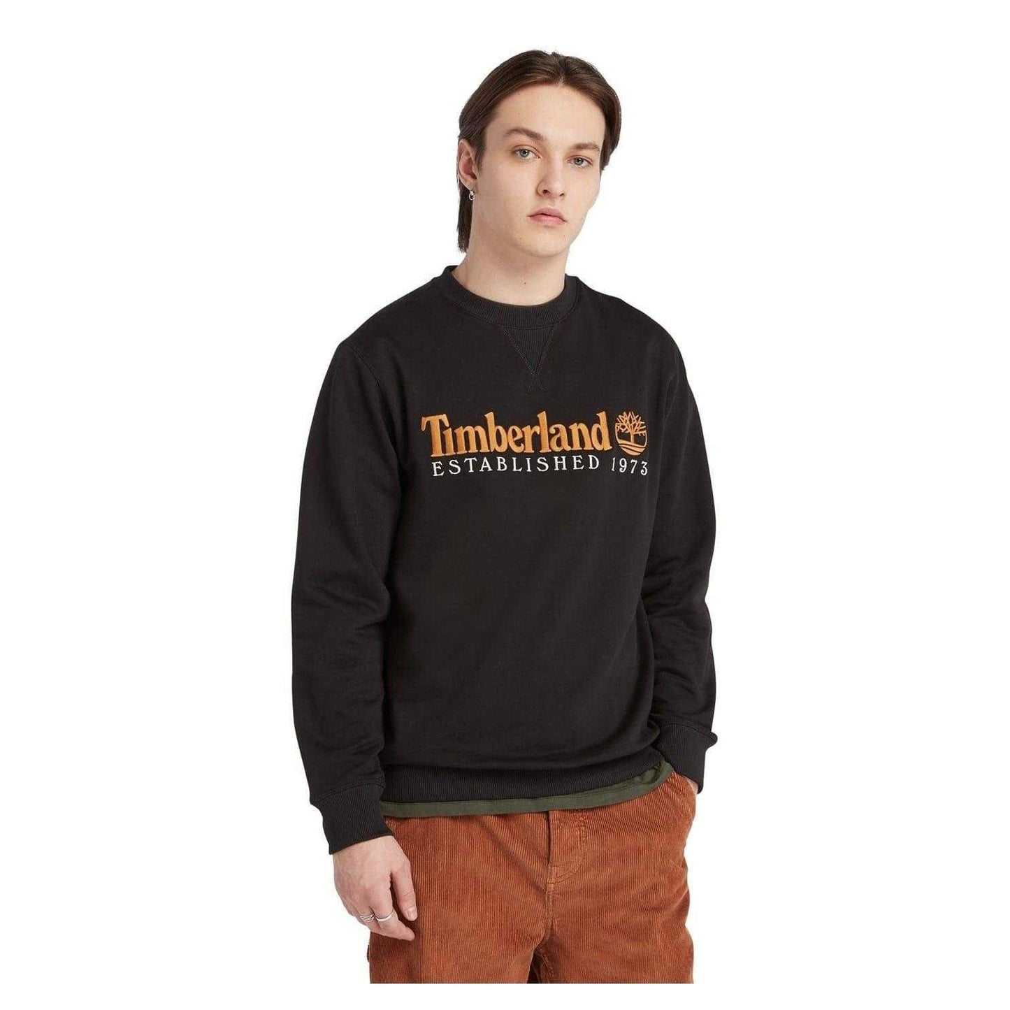 Black - Lifestyle - Timberland Mens Established 1973 Cotton Blend Sweatshirt