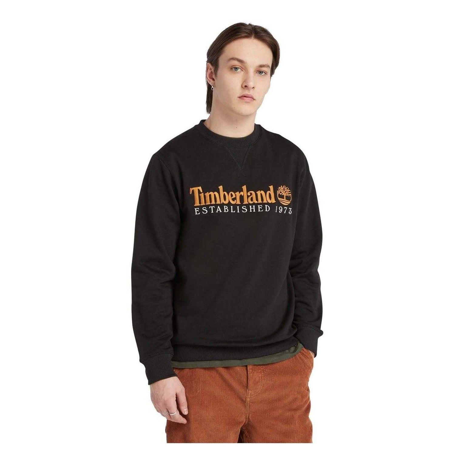 Black - Lifestyle - Timberland Mens Established 1973 Cotton Blend Sweatshirt