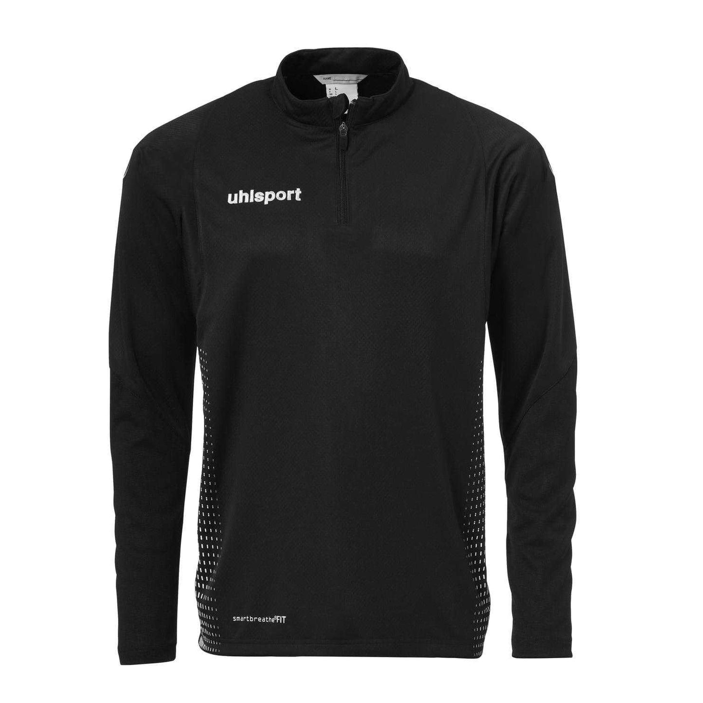 Black-White - Front - UHL Sport Childrens-Kids Score Quarter Zip Regular Sweatshirt