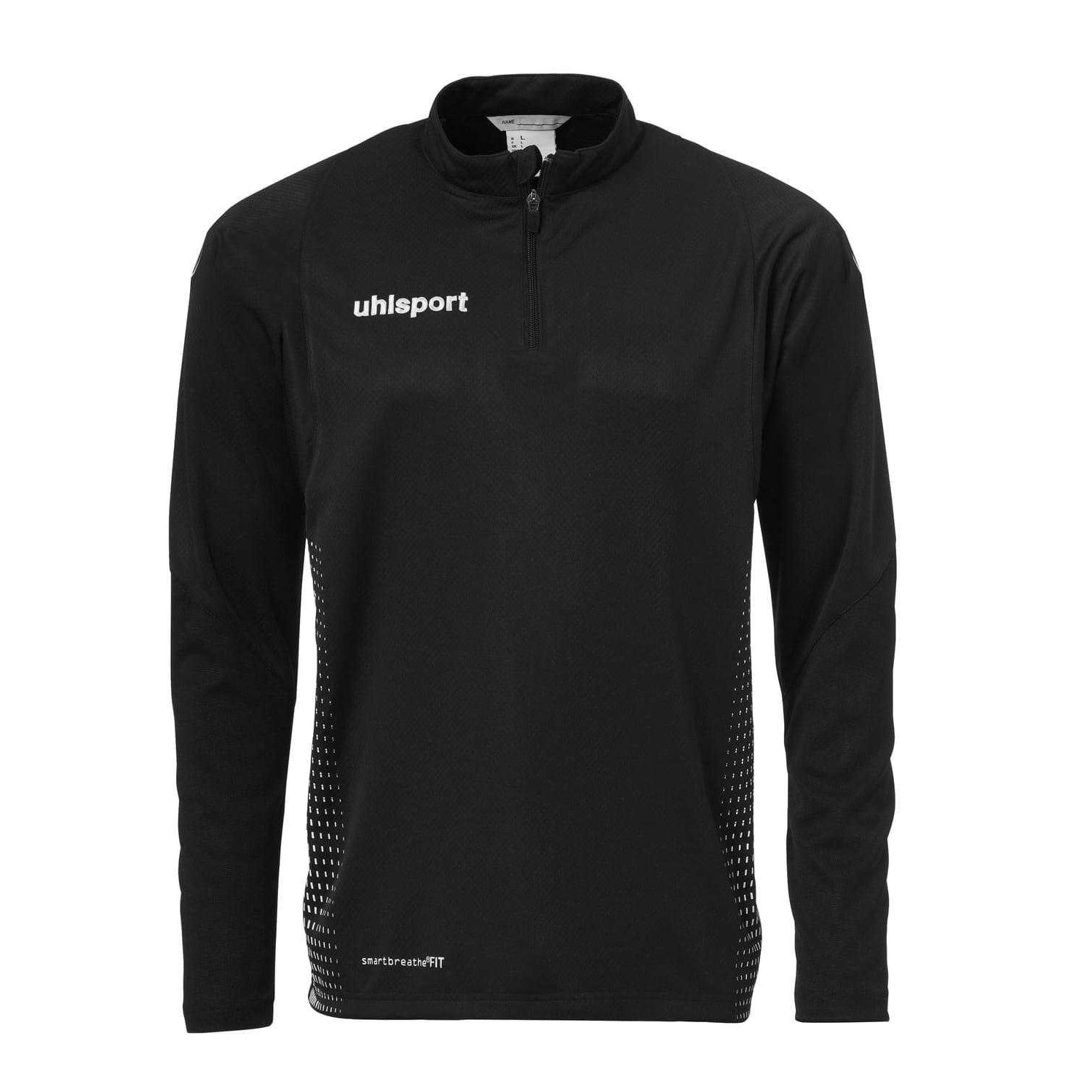 Black-White - Front - UHL Sport Childrens-Kids Score Quarter Zip Regular Sweatshirt