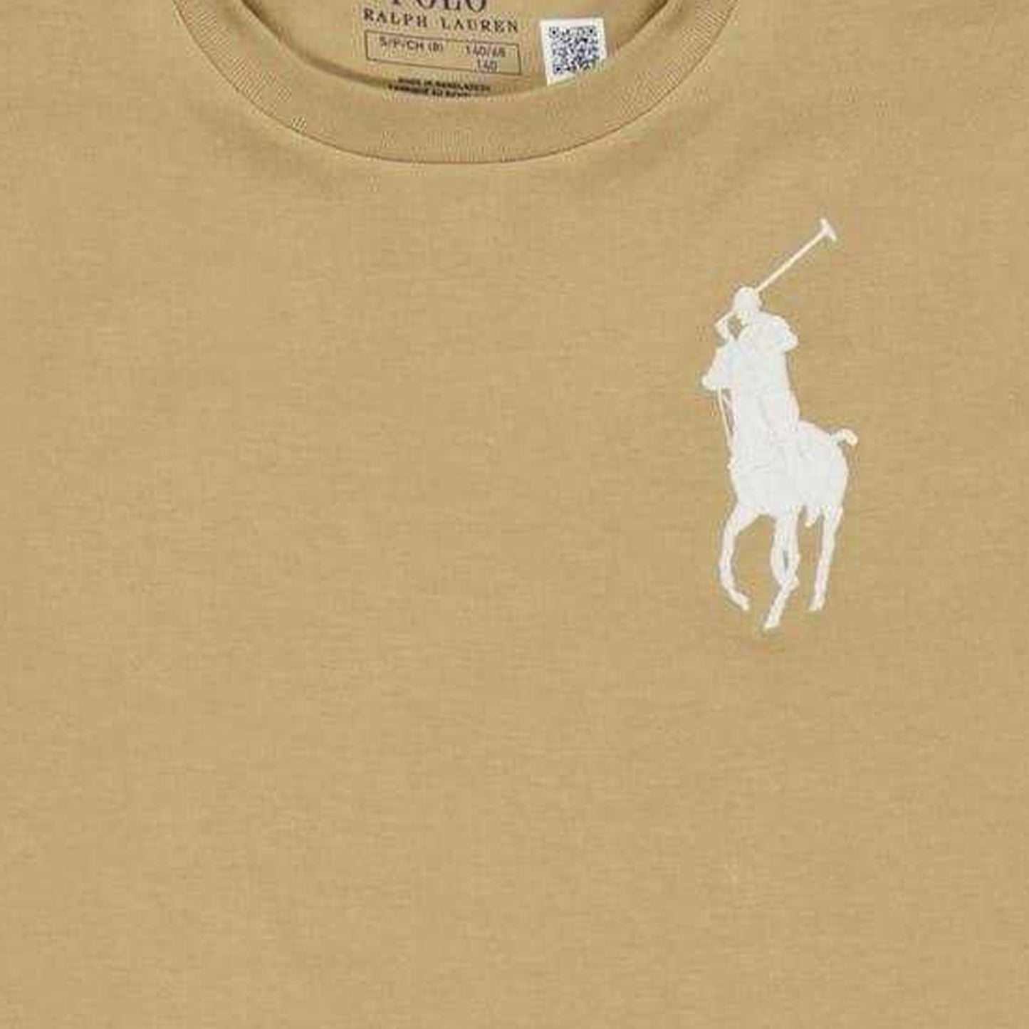Vintage Khaki - Back - Ralph Lauren Childrens-Kids Embroidered Logo Logo T-Shirt