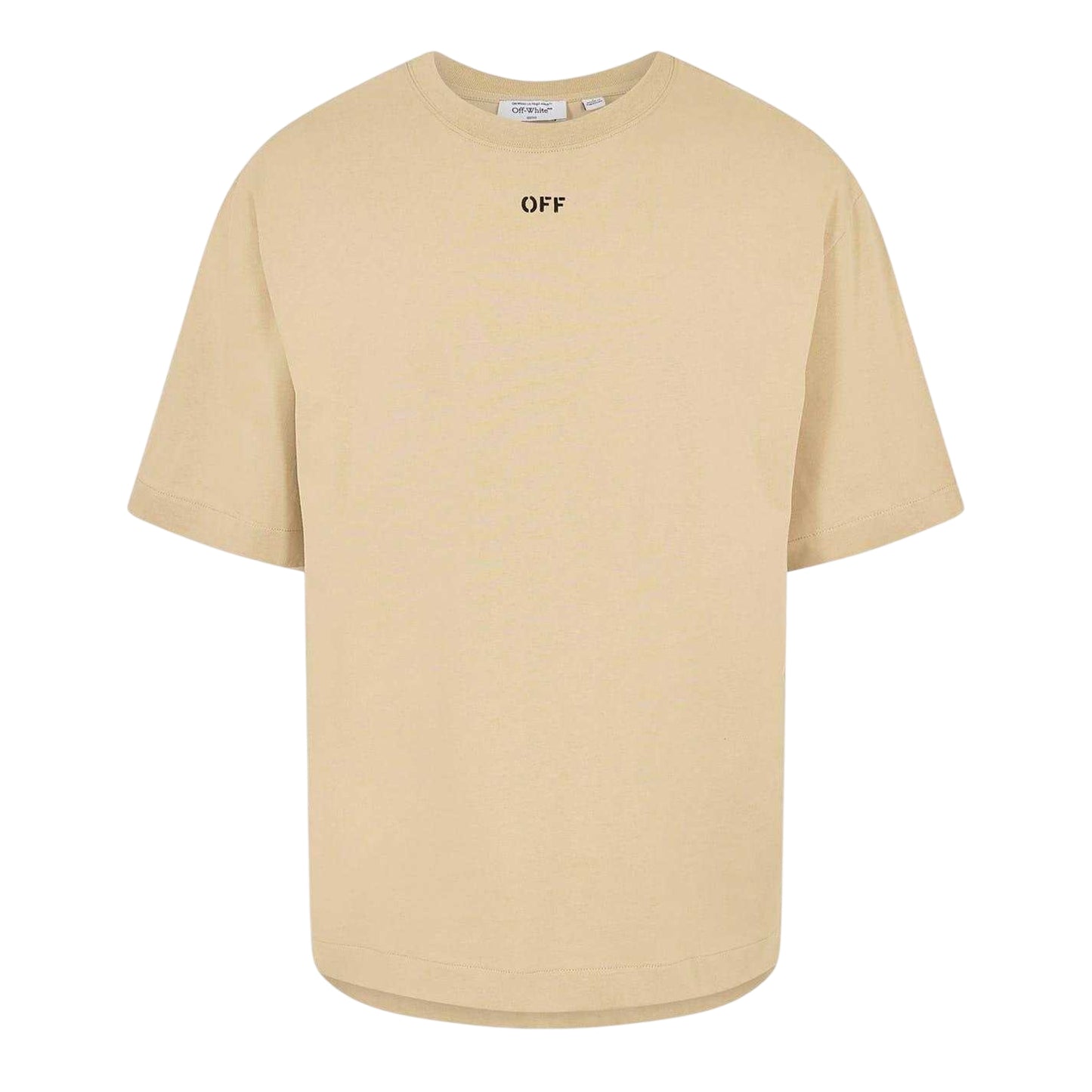 Brown-Black - Front - Off White Mens Skate Crew Neck T-Shirt