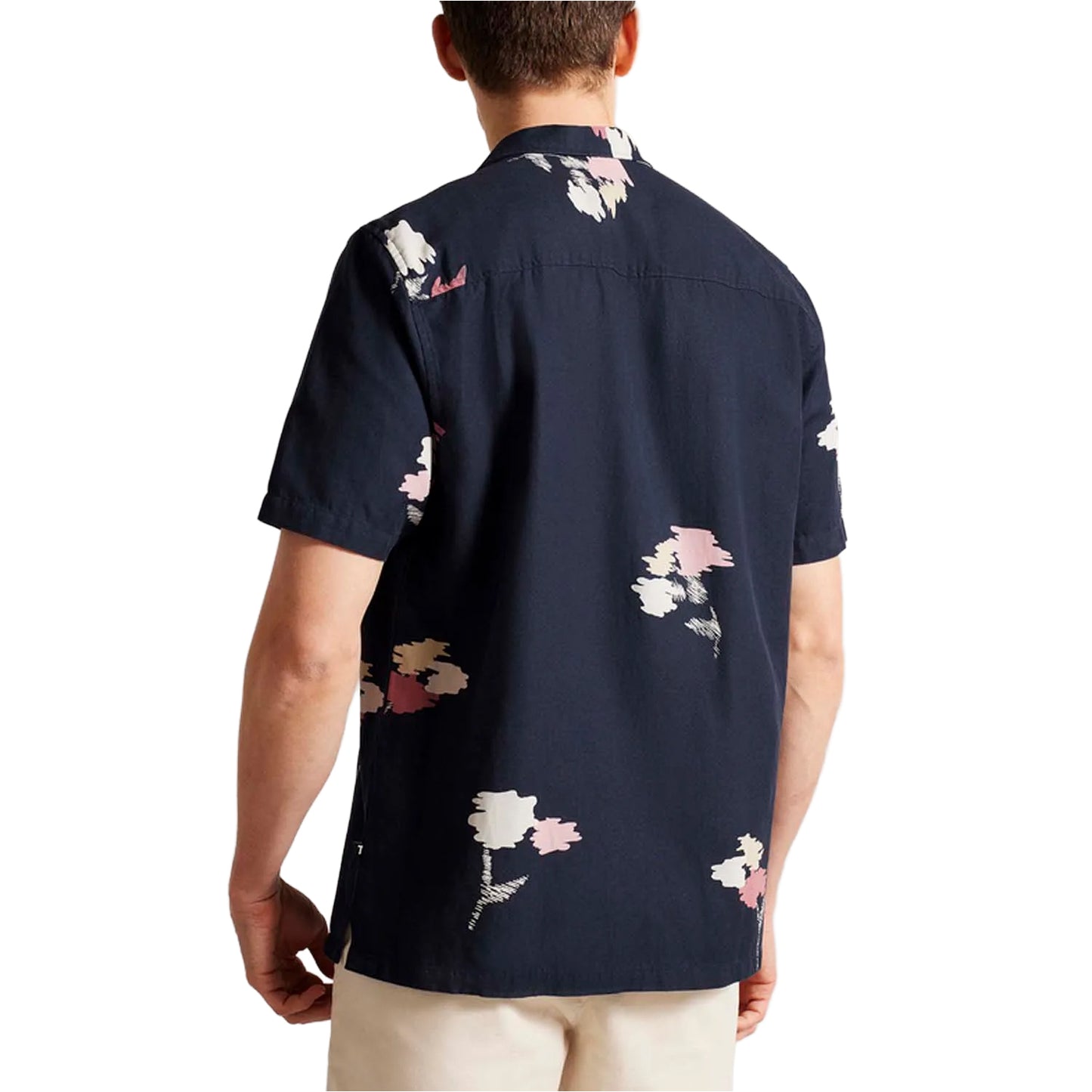 Navy - Back - Ted Baker Mens Neele Short-Sleeved Shirt