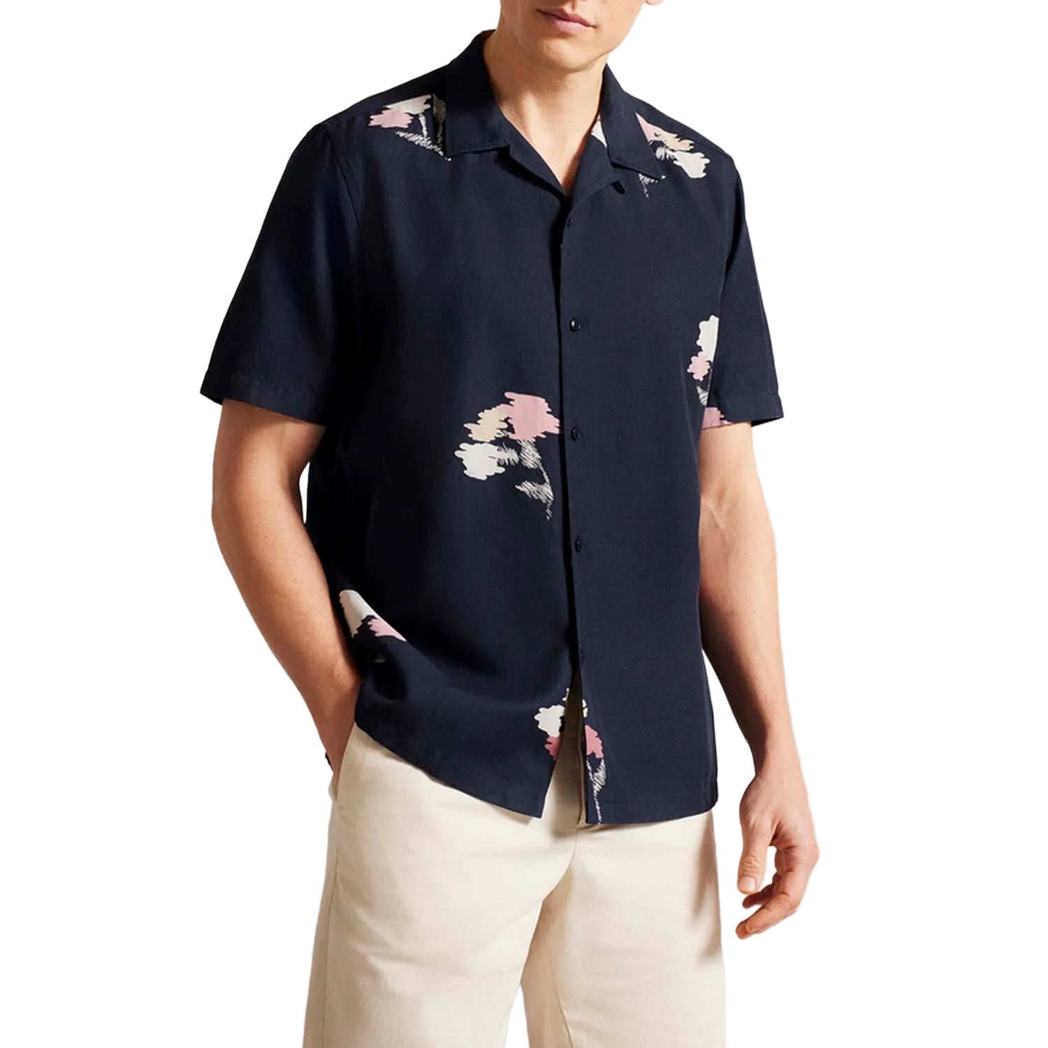 Navy - Lifestyle - Ted Baker Mens Neele Short-Sleeved Shirt