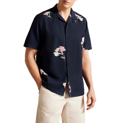 Navy - Lifestyle - Ted Baker Mens Neele Short-Sleeved Shirt