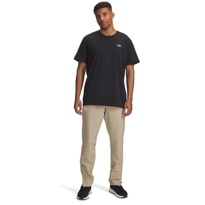 Khaki Brown - Side - Under Armour Mens Rival Woven Jogging Bottoms
