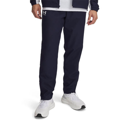 Navy - Back - Under Armour Mens Rival Woven Jogging Bottoms