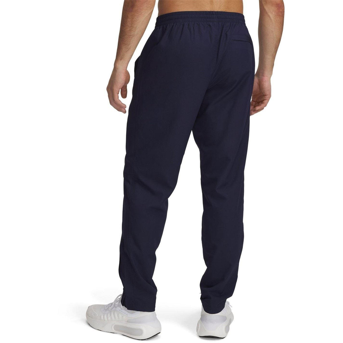 Navy - Side - Under Armour Mens Rival Woven Jogging Bottoms