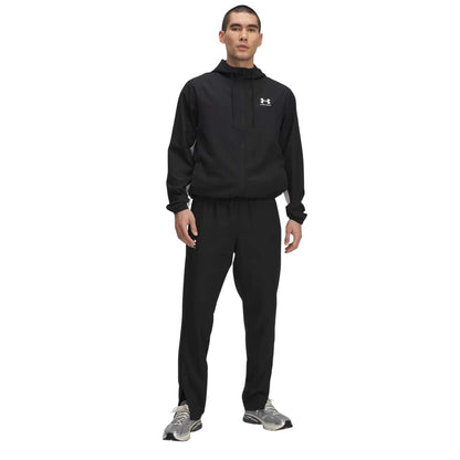 Black - Side - Under Armour Mens Rival Woven Jogging Bottoms