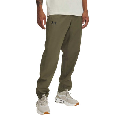 Marine OD Green - Front - Under Armour Mens Rival Woven Jogging Bottoms