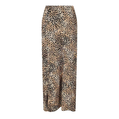 Leopard - Back - Nobody´s Child Womens-Ladies Mila Leopard Print Linen Maxi Skirt