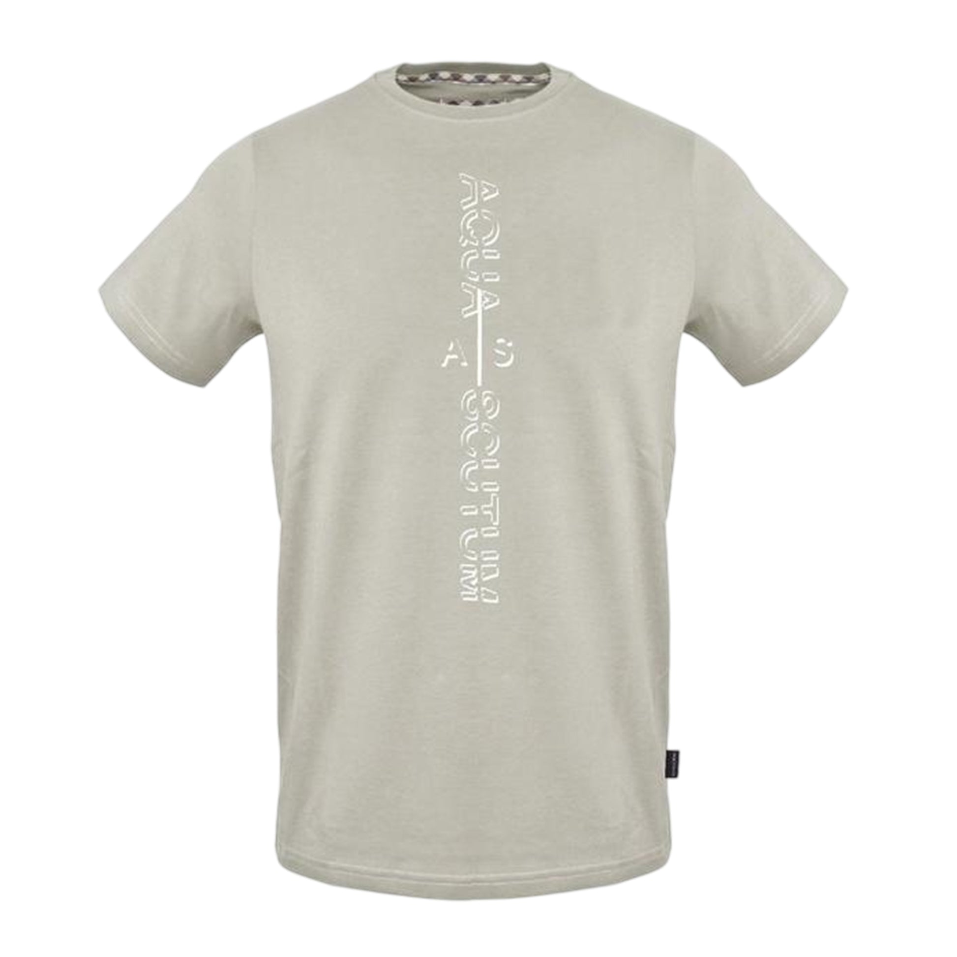 Grey - Front - Aquascutum Mens Logo Crew Neck Regular T-Shirt