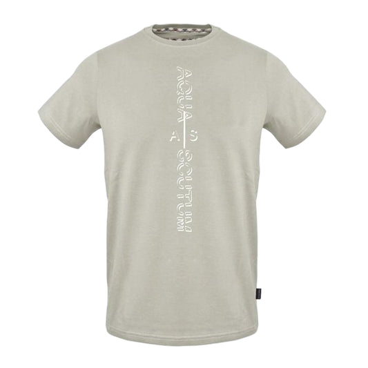 Grey - Front - Aquascutum Mens Logo Crew Neck Regular T-Shirt