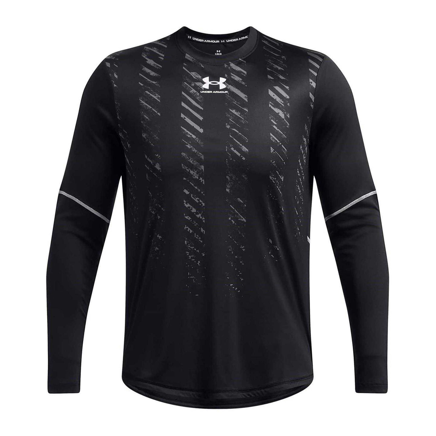 Black - Front - Under Armour Mens Regular Long-Sleeved T-Shirt