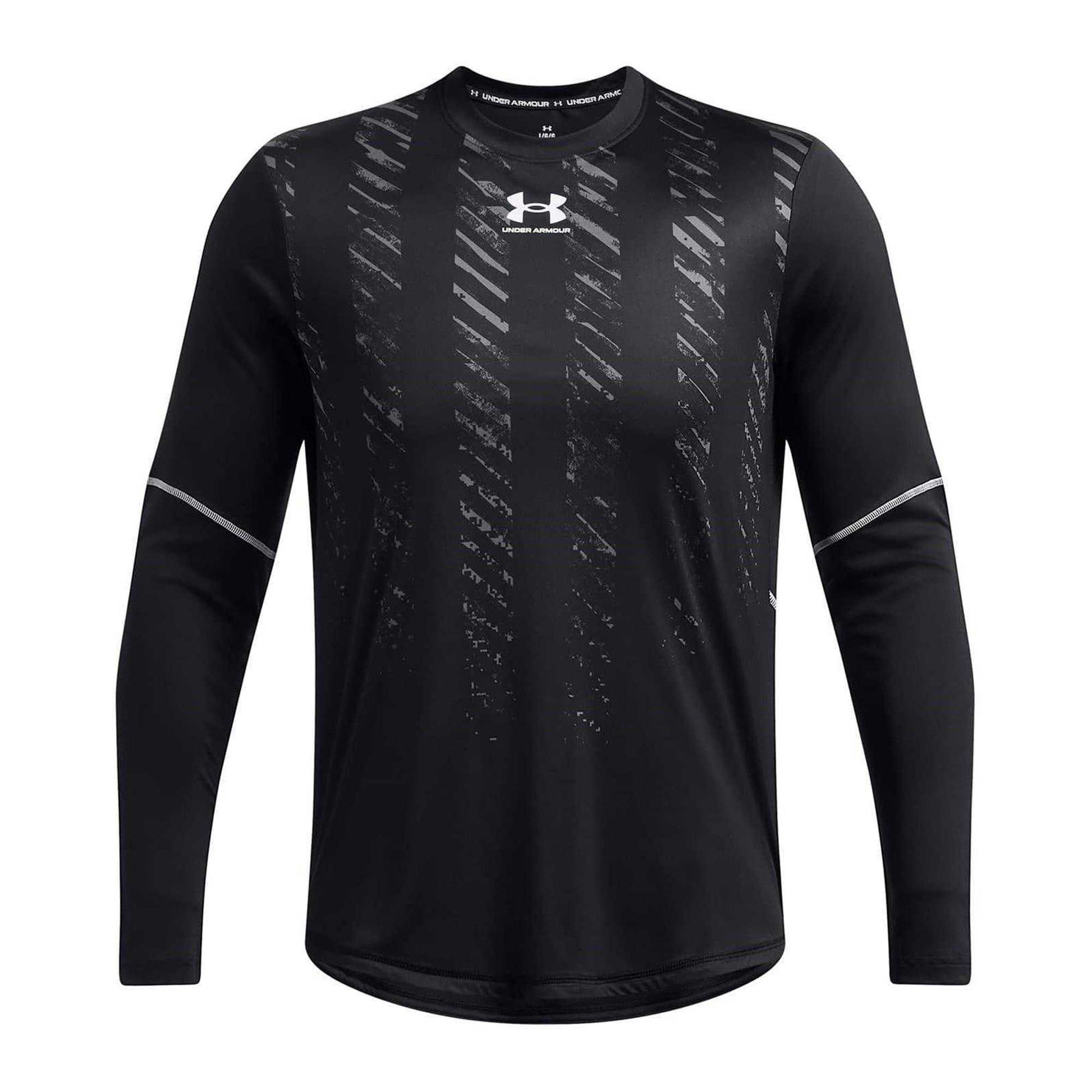 Black - Front - Under Armour Mens Regular Long-Sleeved T-Shirt