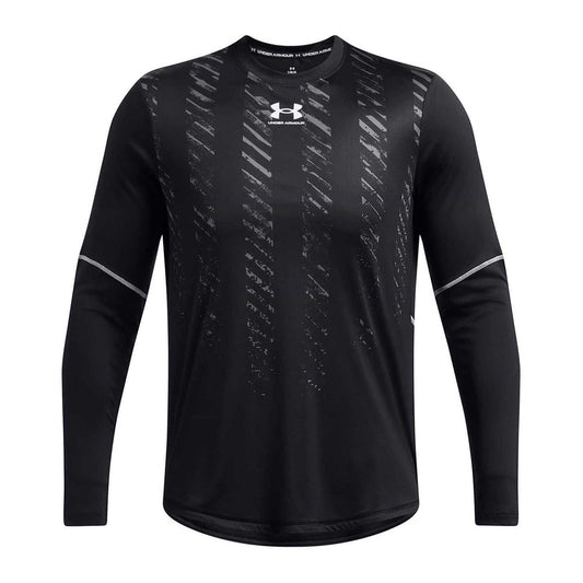 Black - Front - Under Armour Mens Regular Long-Sleeved T-Shirt