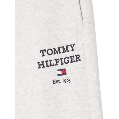 Light Heather - Side - Tommy Hilfiger Childrens-Kids Cotton Blend Jogging Bottoms
