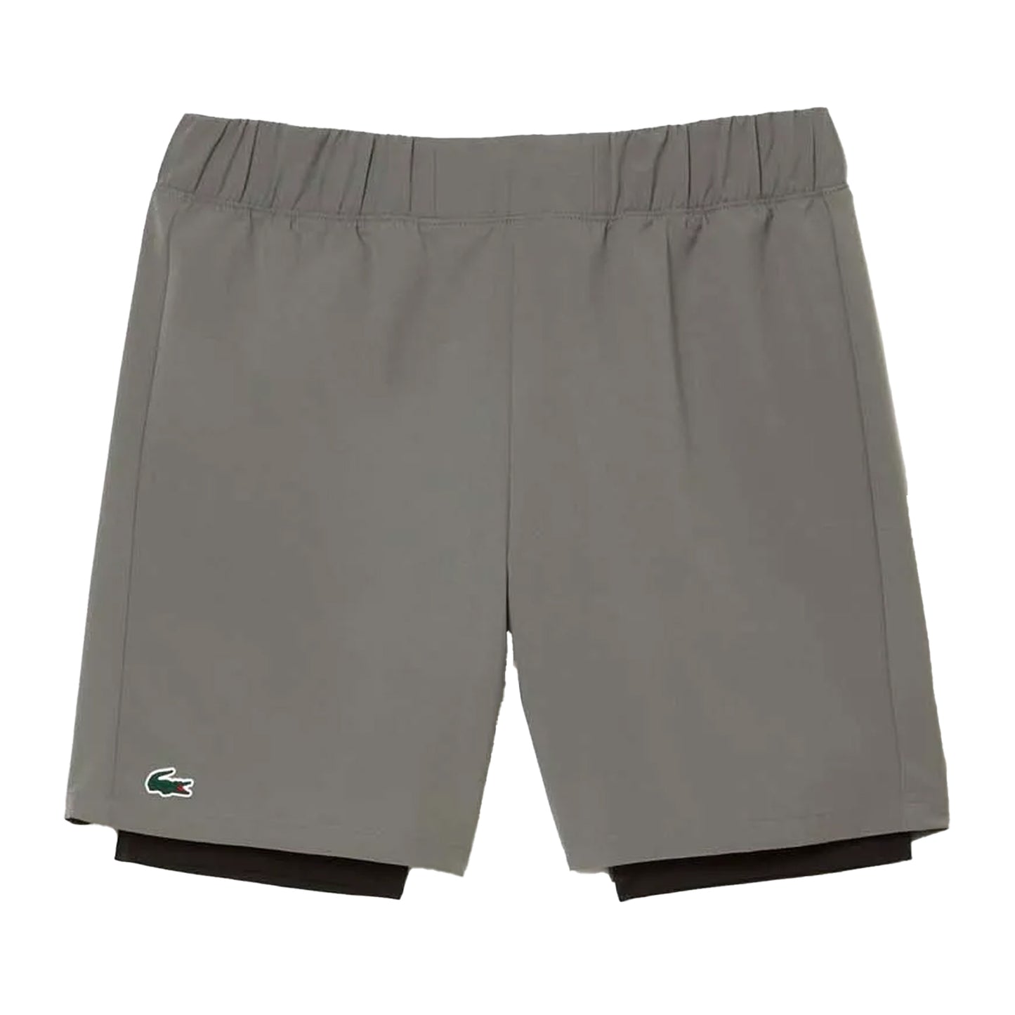 Grey - Front - Lacoste Mens Ultra Dry Lined Sport Shorts