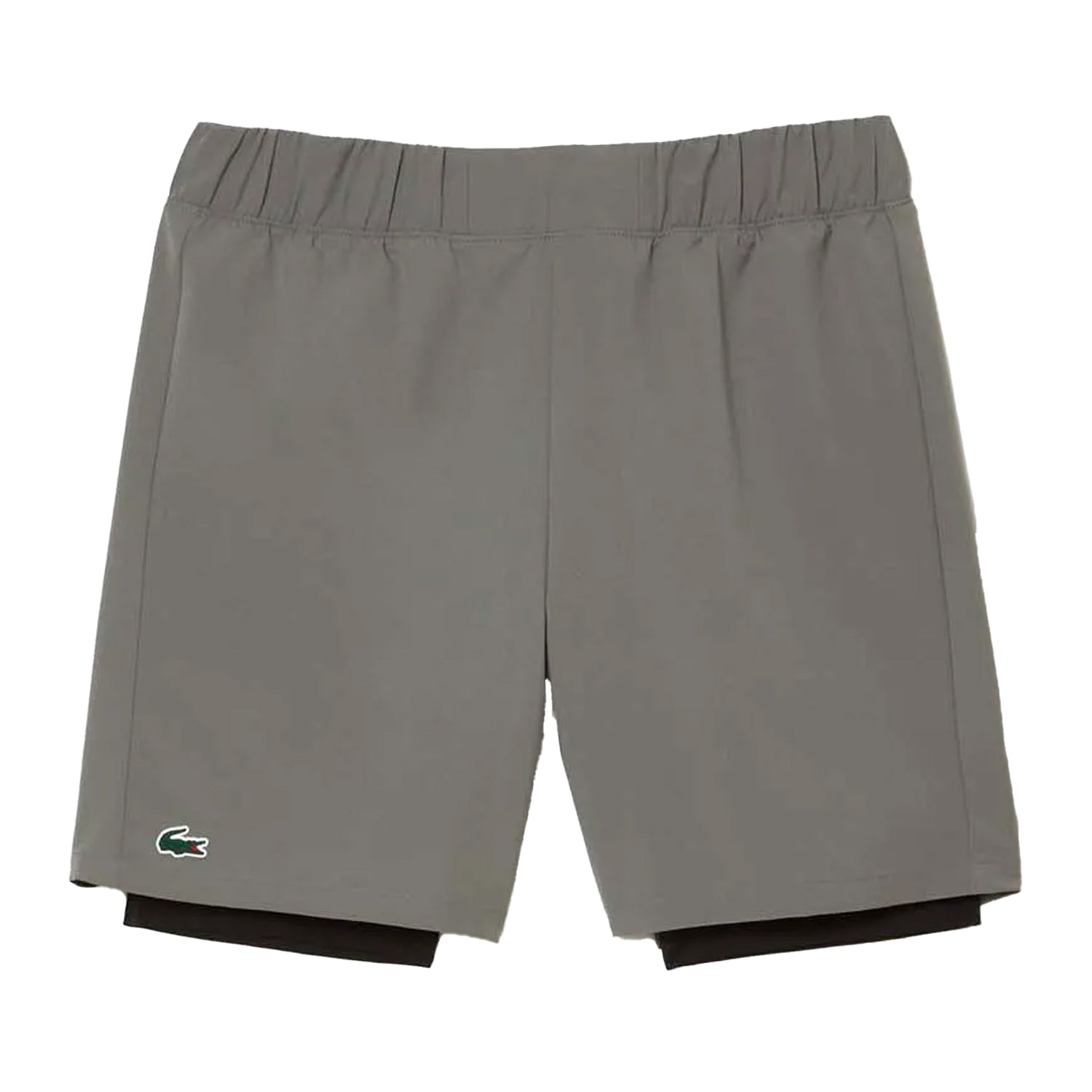Grey - Front - Lacoste Mens Ultra Dry Lined Sport Shorts