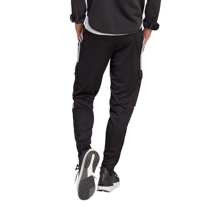 Black-White - Back - Adidas Mens 3 Stripes Jogging Bottoms