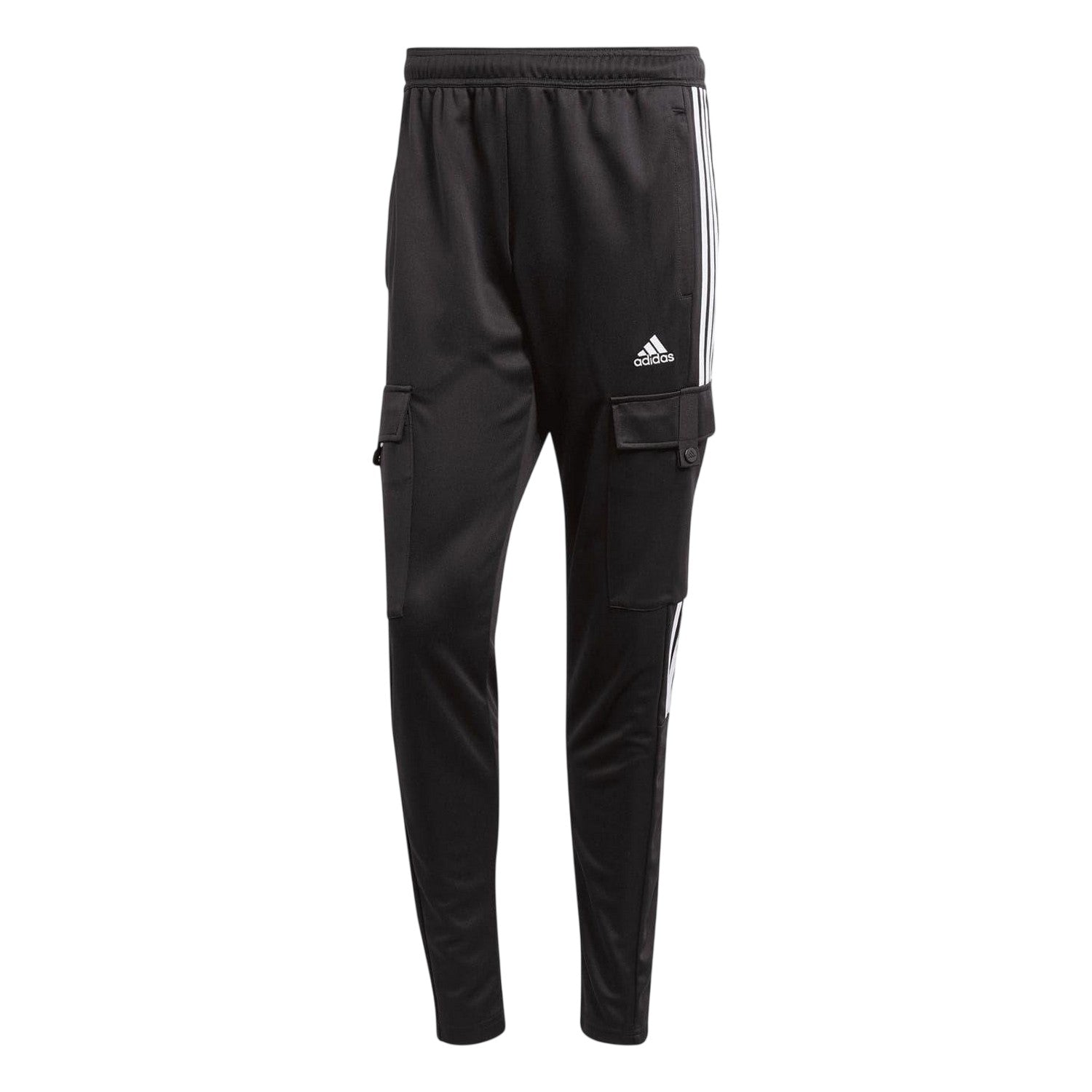 Black-White - Front - Adidas Mens 3 Stripes Jogging Bottoms