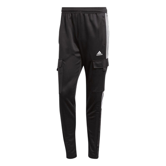 Black-White - Front - Adidas Mens 3 Stripes Jogging Bottoms