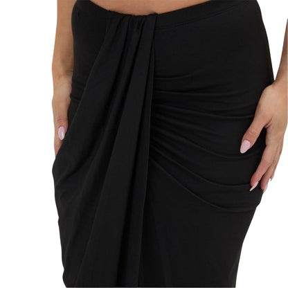 Black - Lifestyle - I Saw It First Womens-Ladies Twisted Knot Front Maxi Skirt
