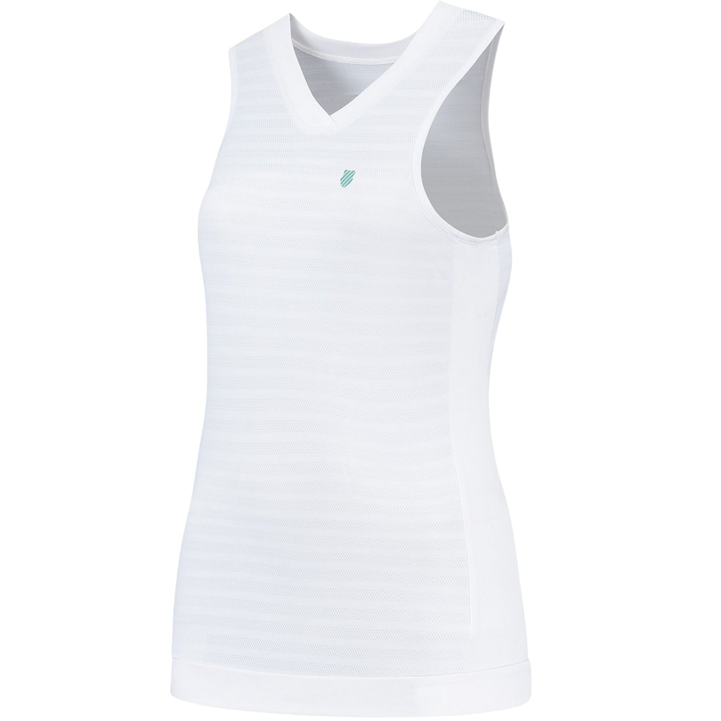 White - Front - K-Swiss Womens-Ladies Seamless V Neck Tank Top