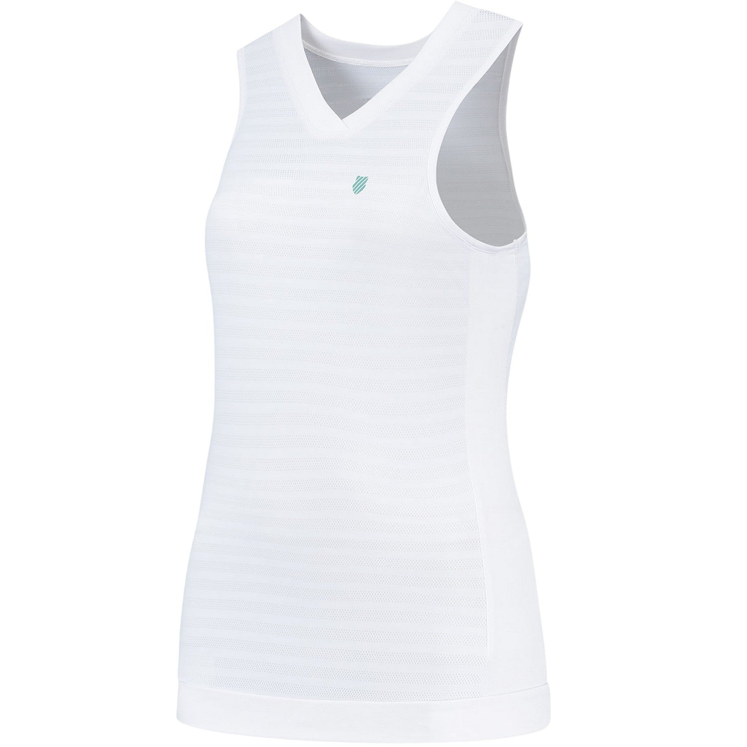White - Front - K-Swiss Womens-Ladies Seamless V Neck Tank Top