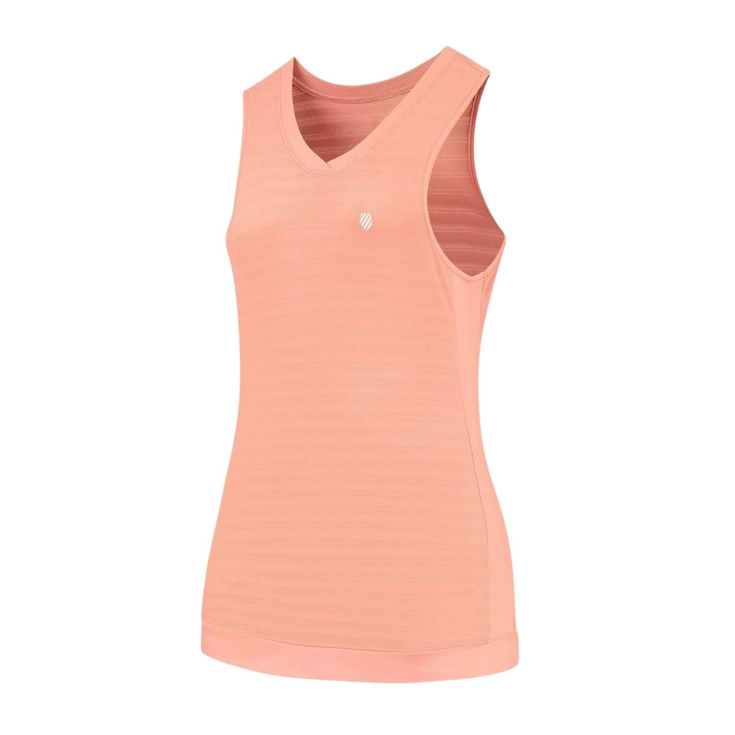 Desert Pink - Front - K-Swiss Womens-Ladies Seamless V Neck Tank Top