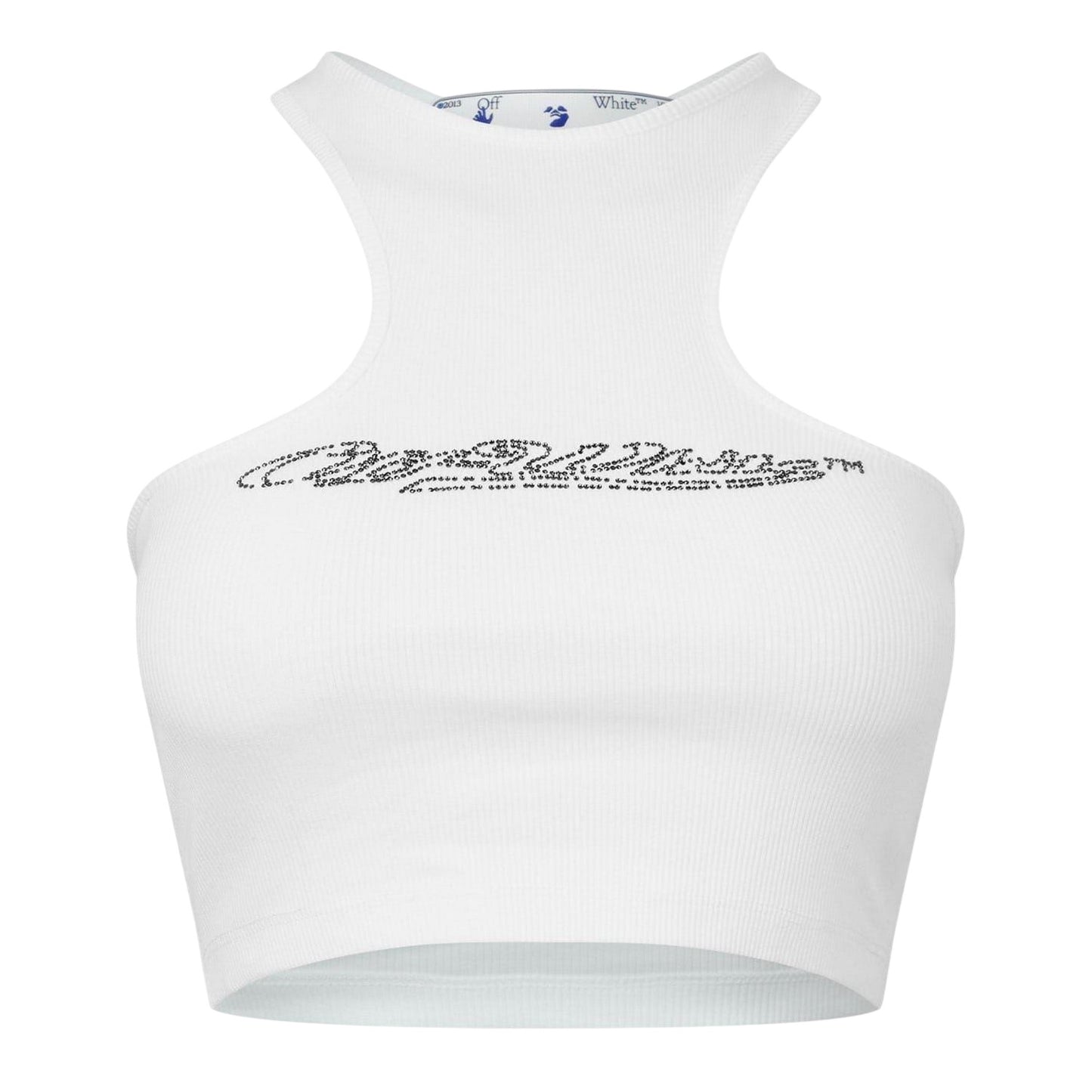 White - Front - Off White Womens-Ladies Relaxed Fit Tank Top