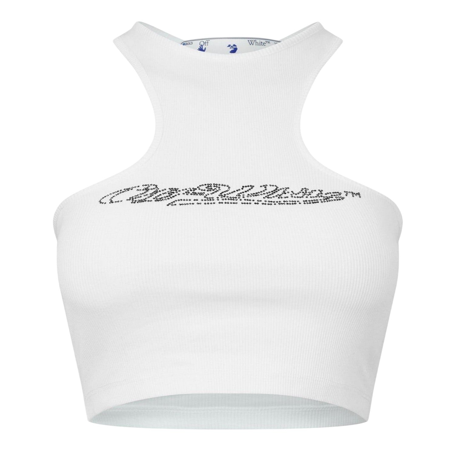 White - Front - Off White Womens-Ladies Relaxed Fit Tank Top