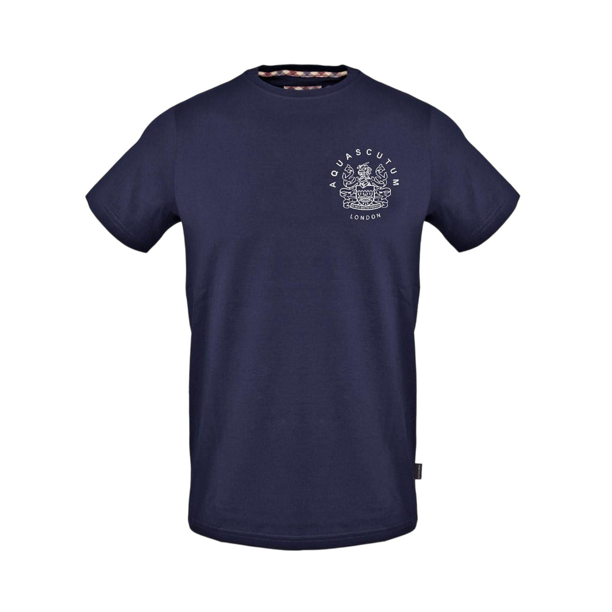 Navy - Front - Aquascutum Mens Jersey Crew Neck T-Shirt