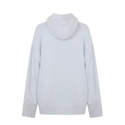 Grey Marl - Back - Jack Wills Womens-Ladies Logo Drop Shoulder Long-Sleeved Hoodie