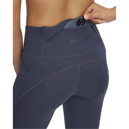 Frost Gray - Side - Under Armour Womens-Ladies Launch Elite Fitted Running Tights