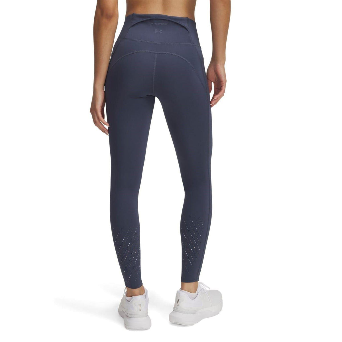 Frost Gray - Back - Under Armour Womens-Ladies Launch Elite Fitted Running Tights
