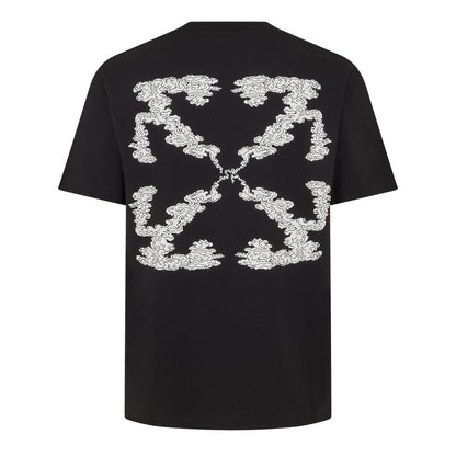 Black - Back - Off White Unisex Adult Cloud Logo T-Shirt
