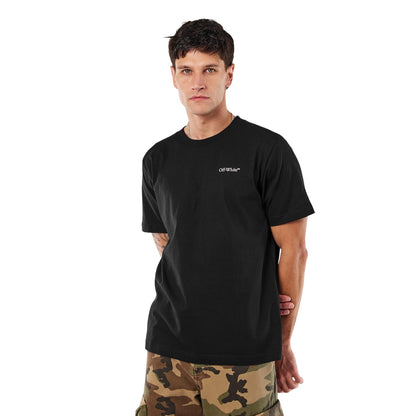 Black - Side - Off White Unisex Adult Cloud Logo T-Shirt
