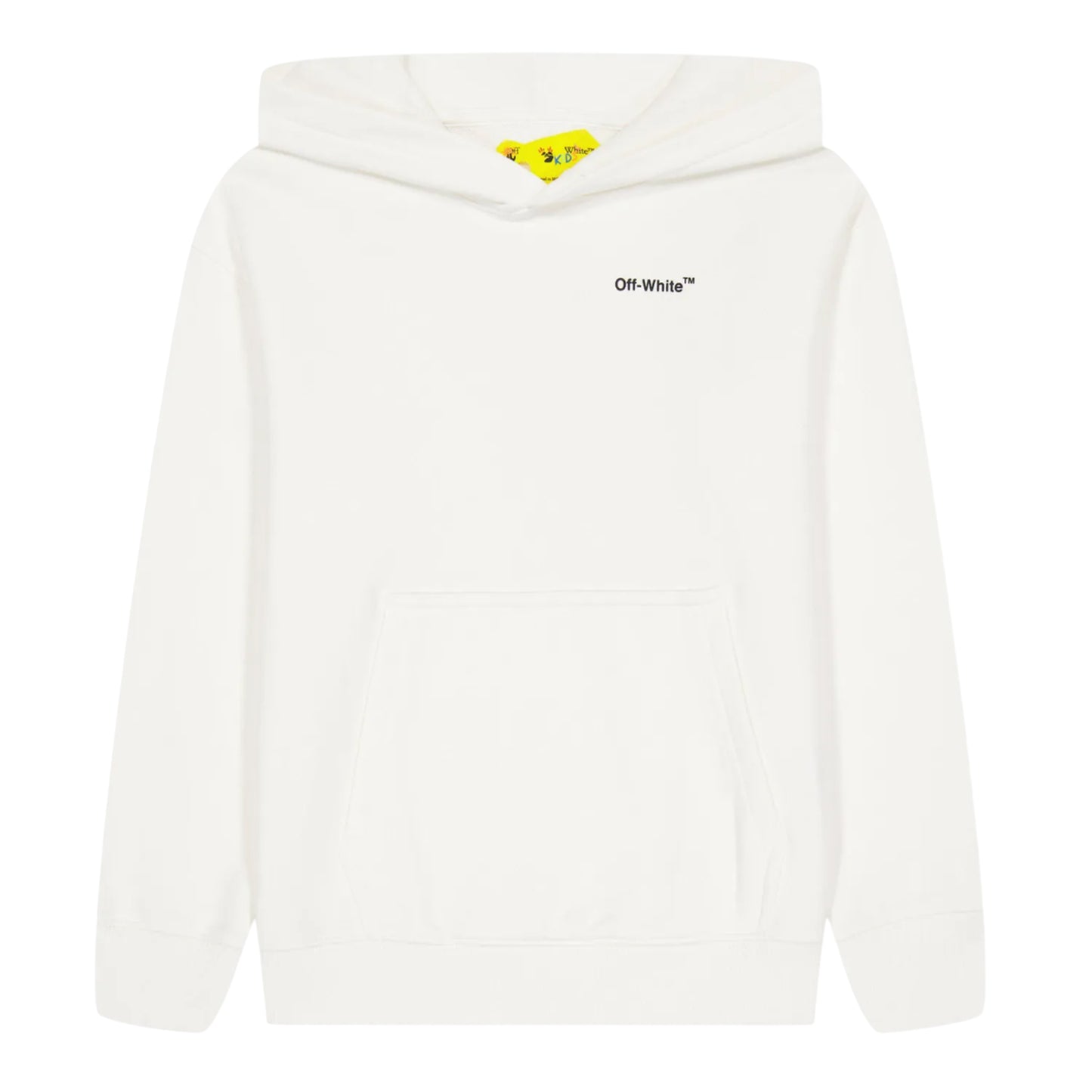 White - Front - Off White Childrens-Kids Racing Arrow Hoodie