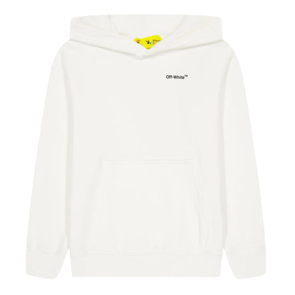 White - Front - Off White Childrens-Kids Racing Arrow Hoodie