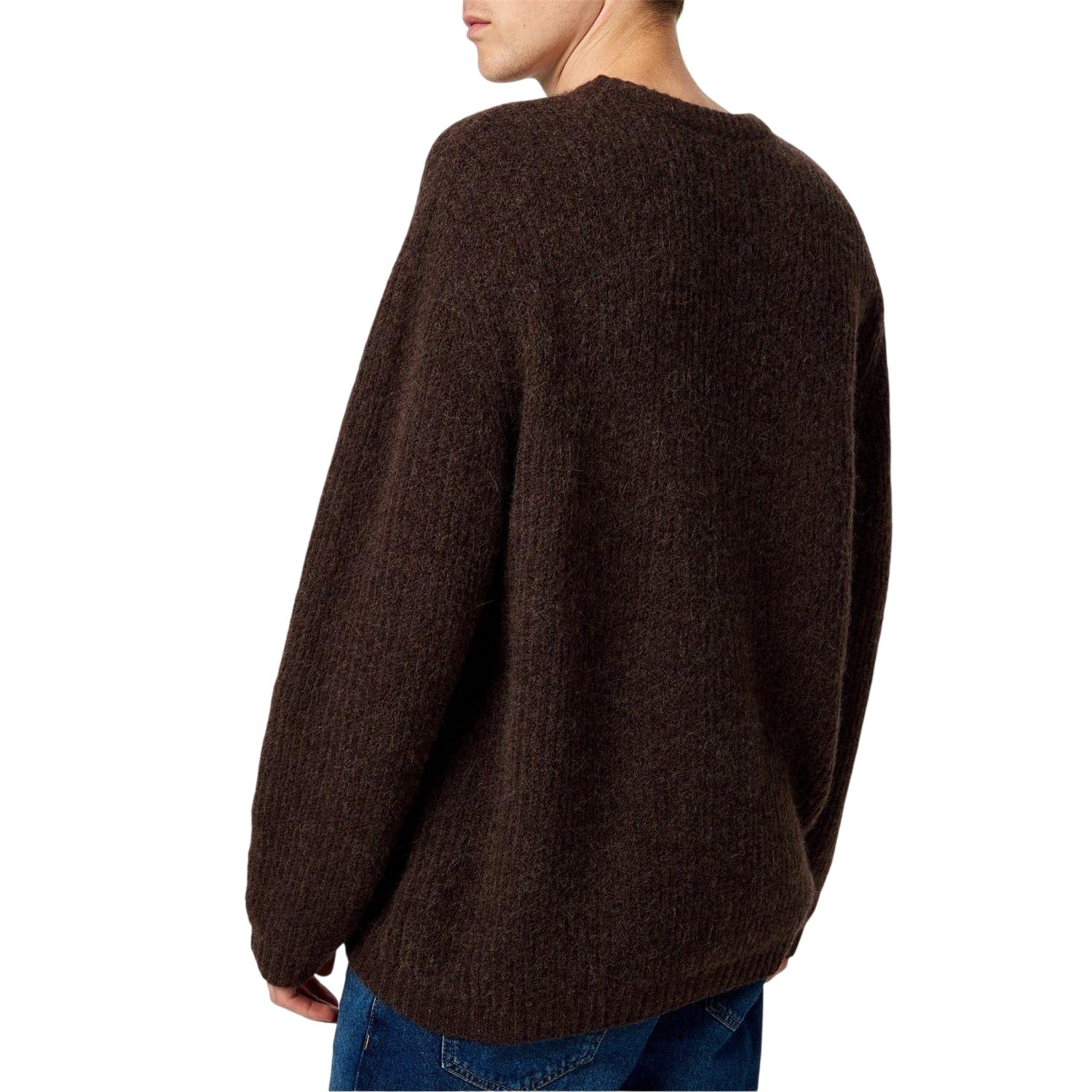 Coffee Marl - Back - Jack Wills Mens Crew Neck Baggy Sweatshirt