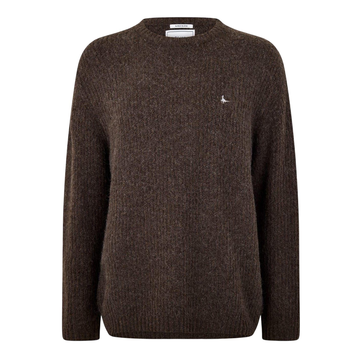Coffee Marl - Front - Jack Wills Mens Crew Neck Baggy Sweatshirt