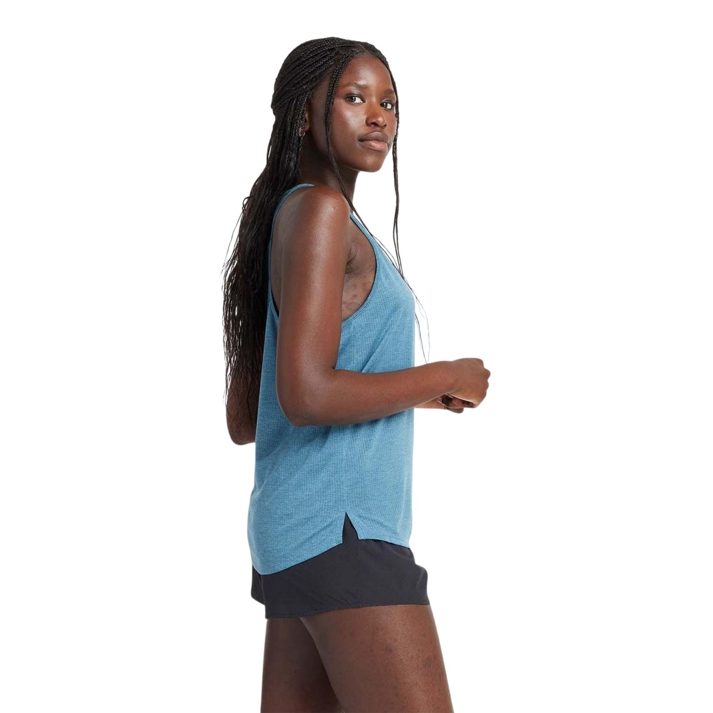 Blue - Side - New Balance Womens-Ladies Tank Top