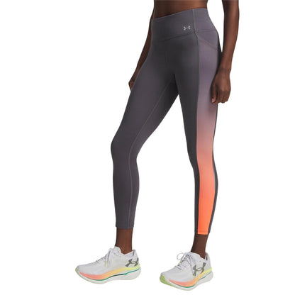 Castle Rock-Tangerine-Reflective - Front - Under Armour Womens-Ladies Performance Leggings