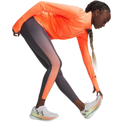 Castle Rock-Tangerine-Reflective - Side - Under Armour Womens-Ladies Performance Leggings