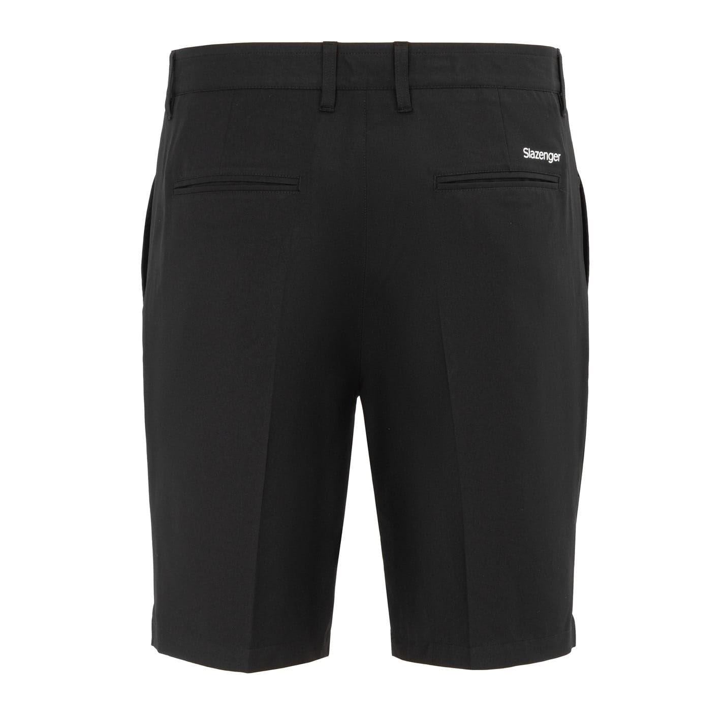 Black - Back - Slazenger Mens Polyester Golf Shorts