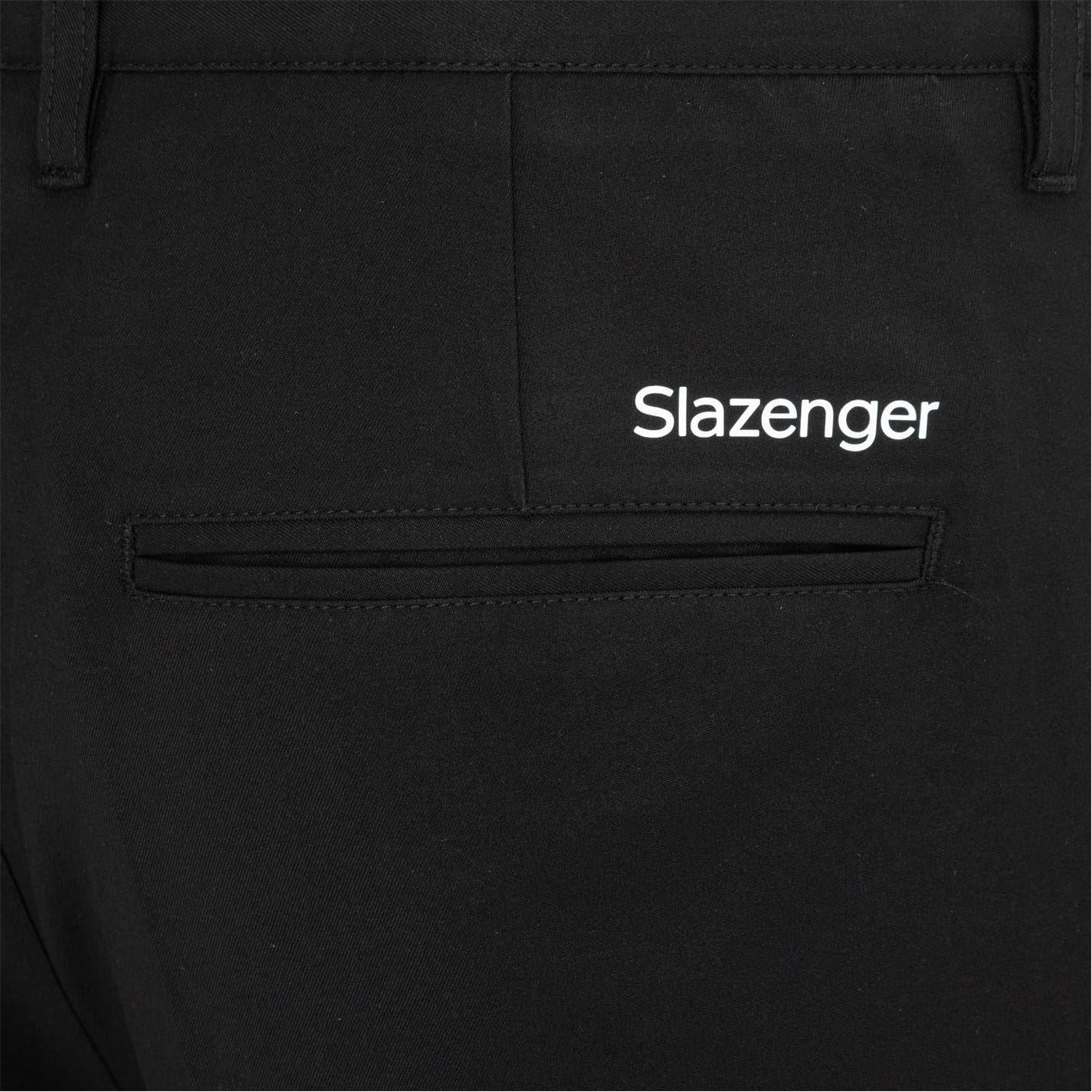 Black - Pack Shot - Slazenger Mens Polyester Golf Shorts
