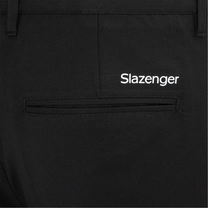 Black - Pack Shot - Slazenger Mens Polyester Golf Shorts