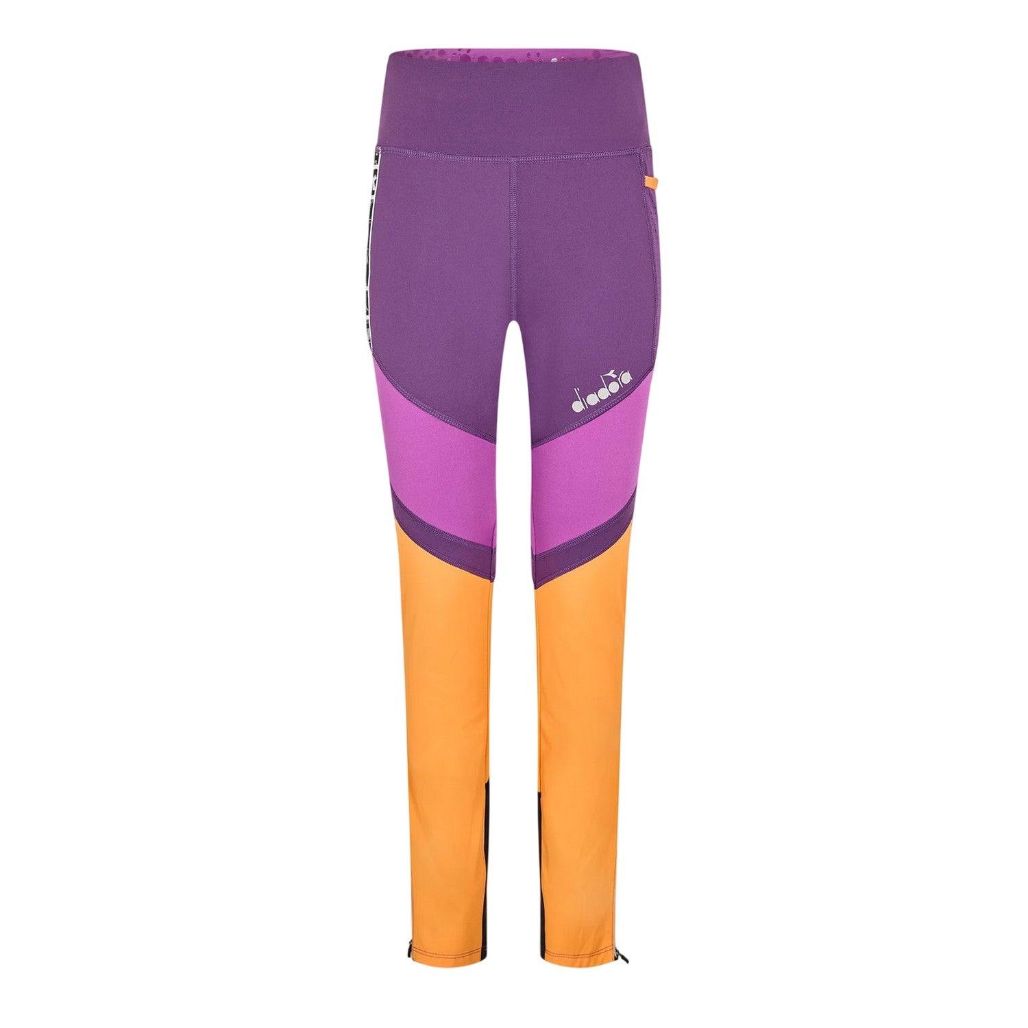 Multicoloured - Front - Diadora Womens-Ladies Athletic Running Tights